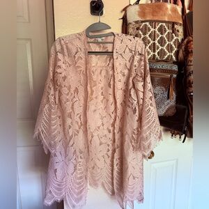 Small pink lace cardigan